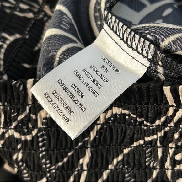 ❤️ Tamara H Chic Black and White Leaf Pattern Blouse M - Picture 6 of 10